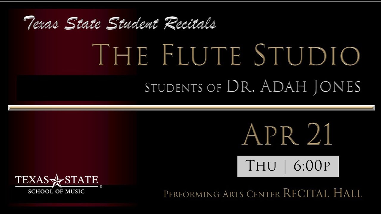 Flute Studio Recital | Students of Dr. Adah Jones (4/21/22)