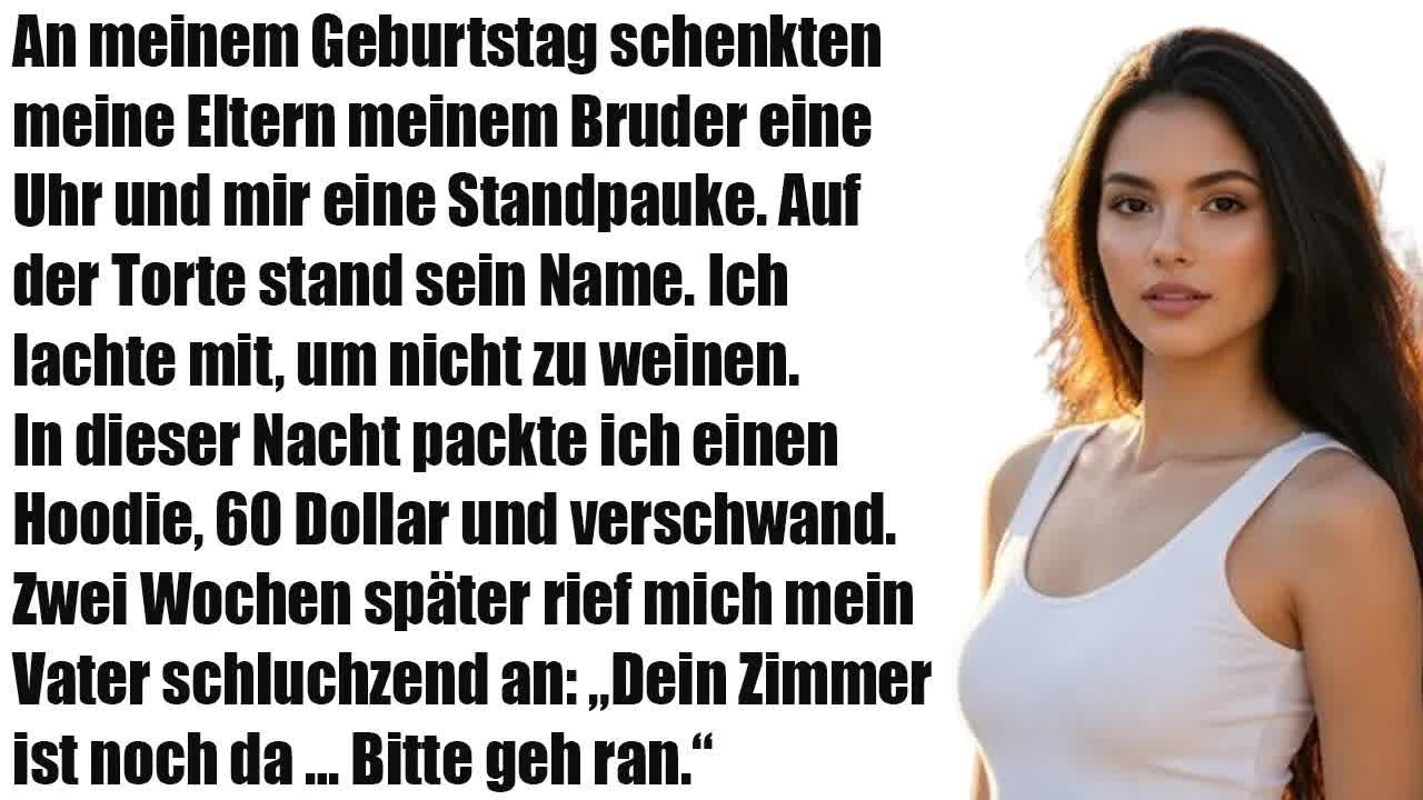 An meinem Geburtstag： Bruder bekommt Uhr, ich nur eine Predigt