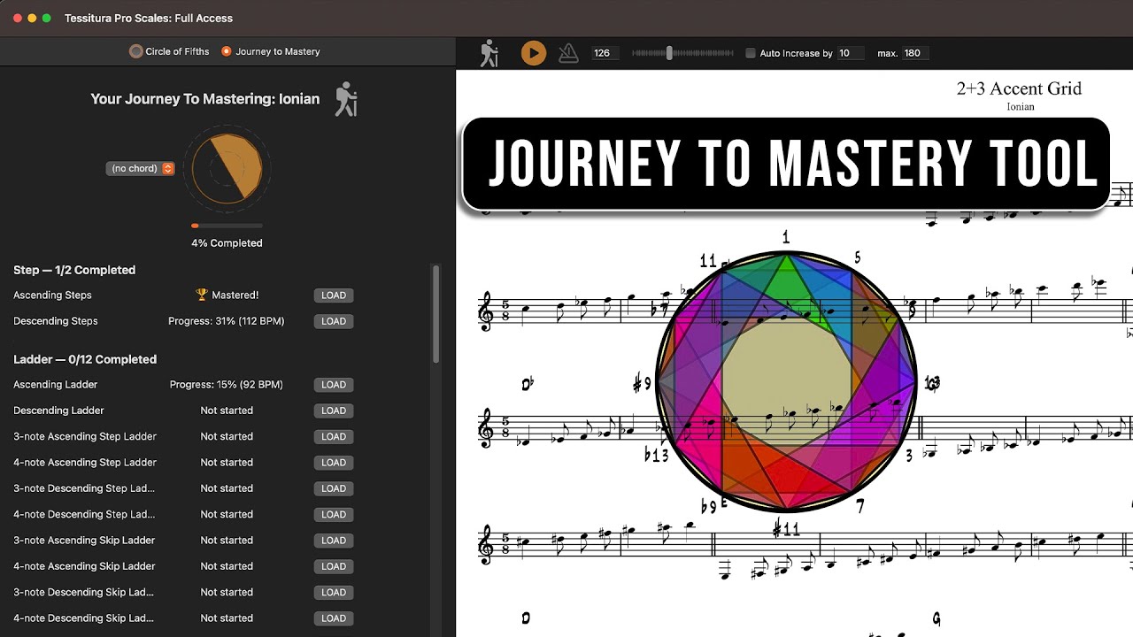 The Journey To Mastery Feature in Tessitura Pro