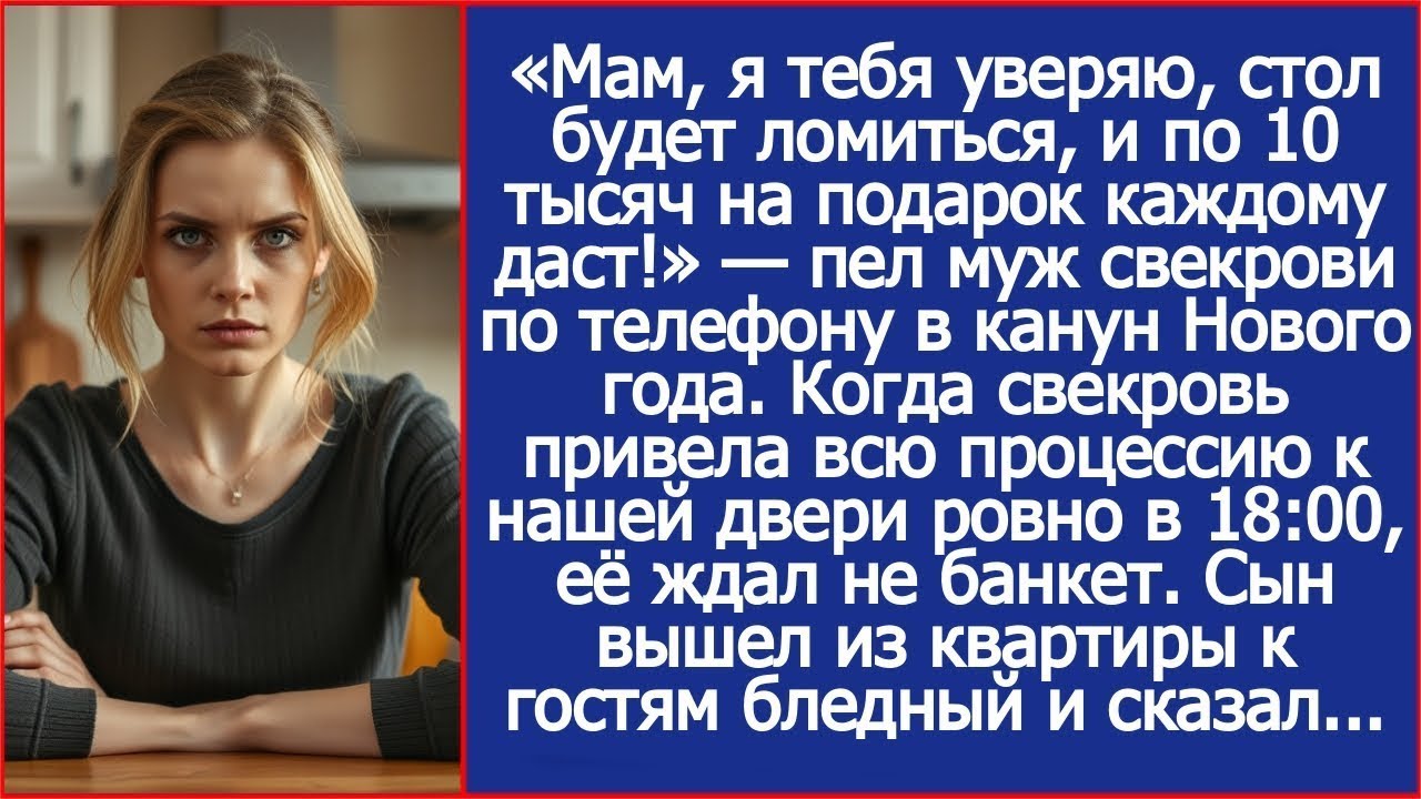 Мам, я тебя уверяю, стол будет ломиться, и по 10 тысяч на подарок каждому даст! Обещал муж свекрови