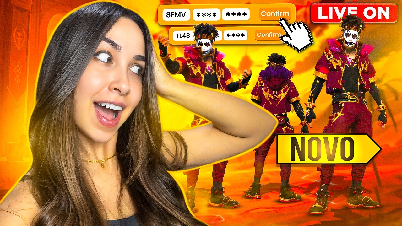 QUEM AÍ QUER CODIGUIM? 😎 FREE FIRE AO VIVO 🎀LETHICIAX FF🎀