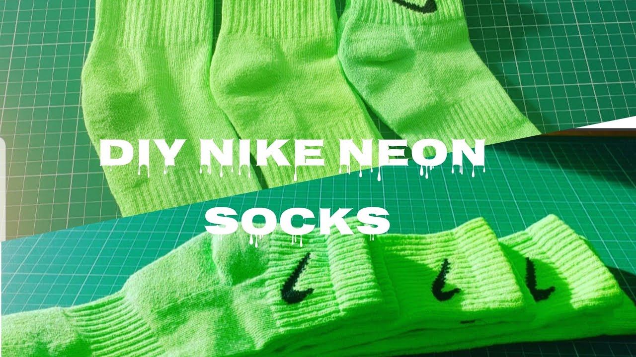 How to Dye/ Tie Dye  Nike Neon Socks Tutorial   | MCMXCVI CUSTOMS