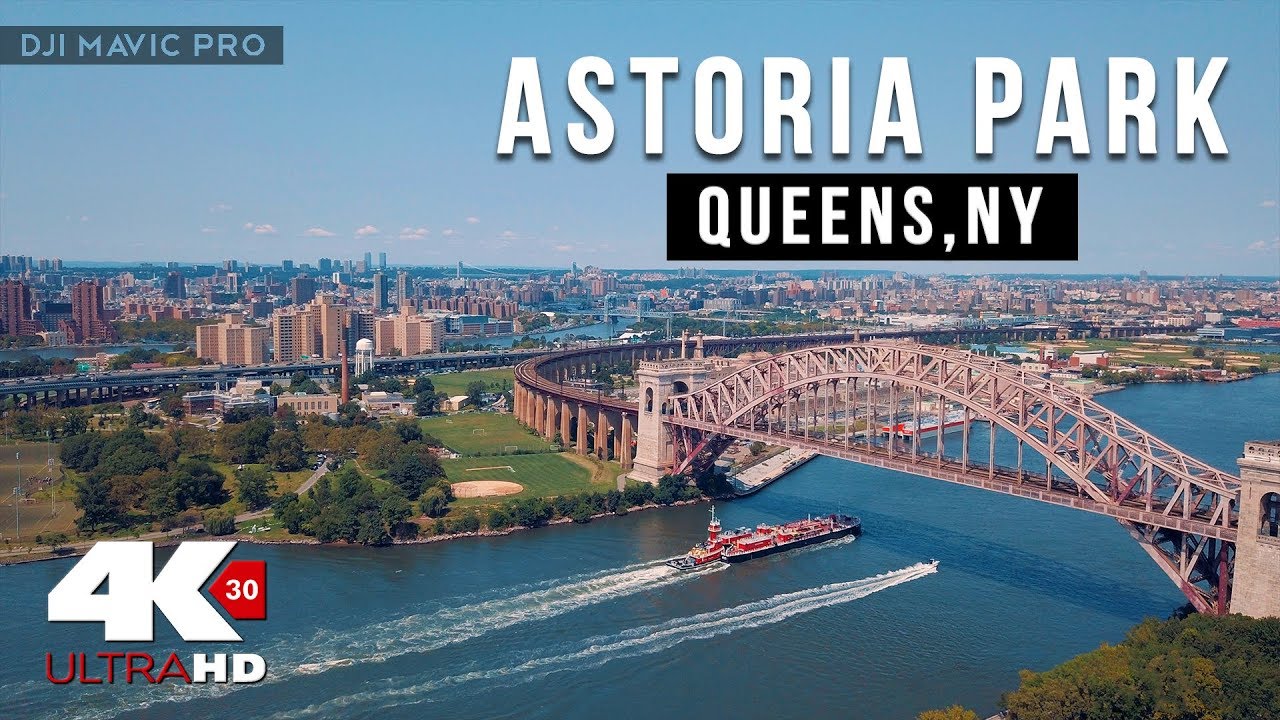 FLYING OVER Astoria Park Queens | NYC | Drone 4K Ultra HD