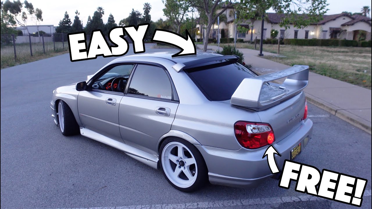 The BEST/EASIEST way to install a roof vane on your WRX/STi! +Free JDM Tail light mod!