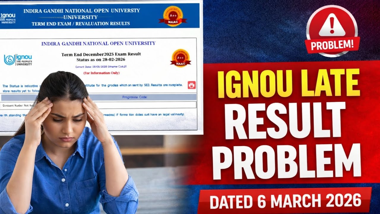 IGNOU December 2025 Result Late Problem || ignou Result Update 2026