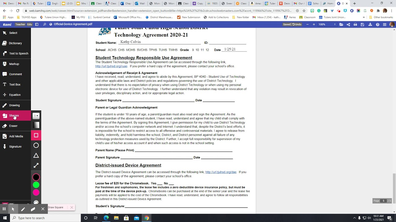 TU Device Agreement
