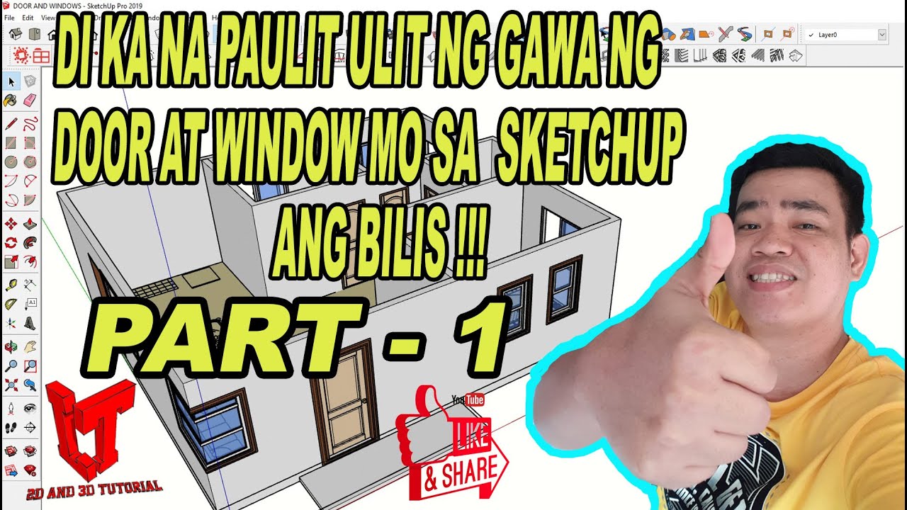 DIKA NA PAULIT ULIT NG GAWA NG DOOR AT WINDOW MO SA SKETCHUP