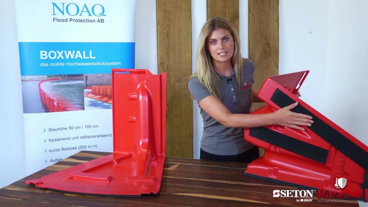 NOAQ Boxwall Hochwasserschutz Barriere - Innen- und Außenkurvenelement