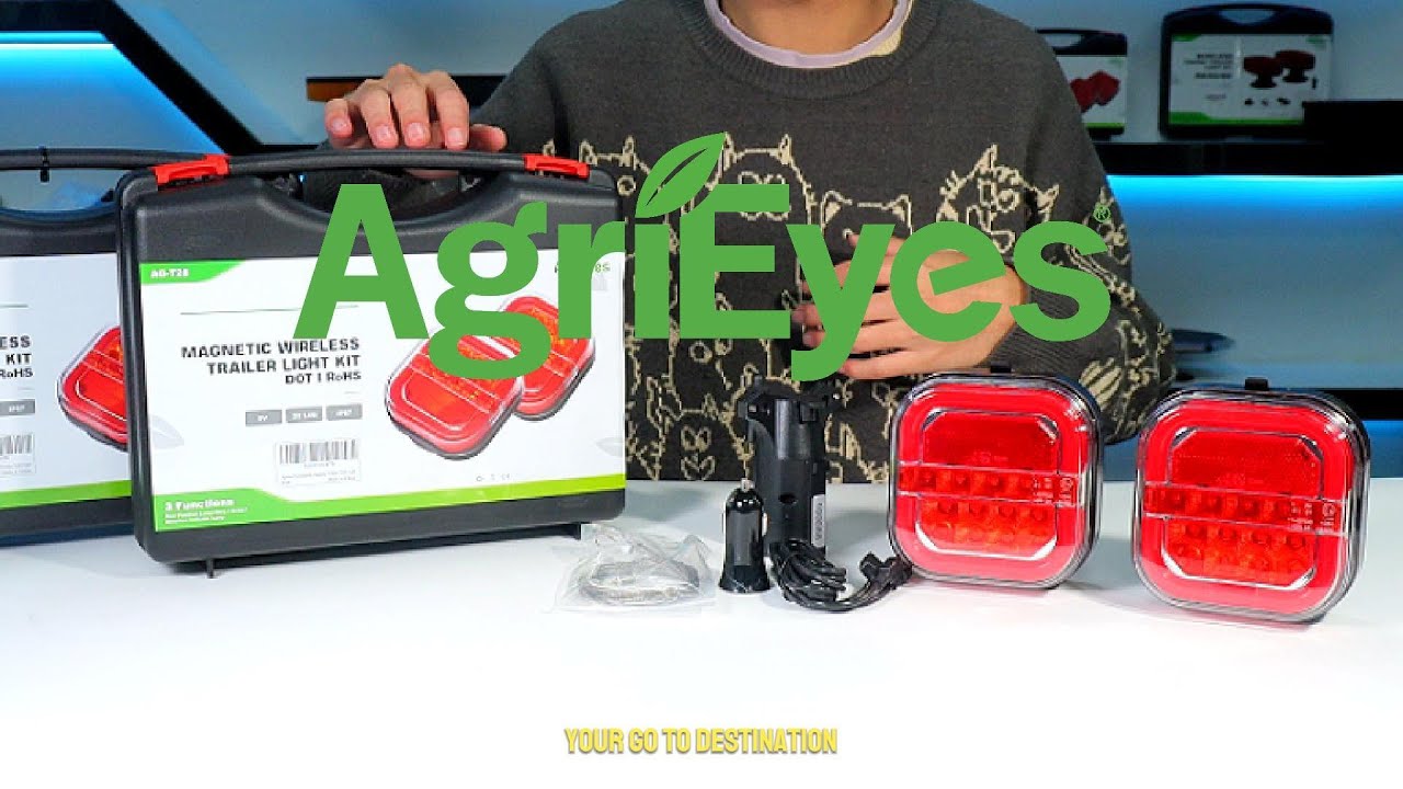 AgriEyes AG-T28 wireless trailer lights kit, utility magnetic LED tail light