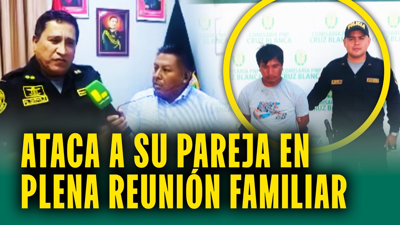 Mujer es atacada con cuchillo por su pareja en plena reunión familiar: 