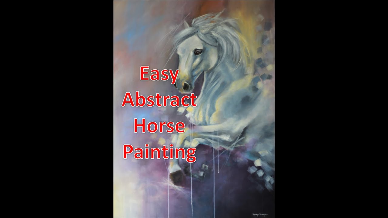 Abstract Horse Painting | Acrylic on Canvas | Bhoomi's Art | White Horse | Art