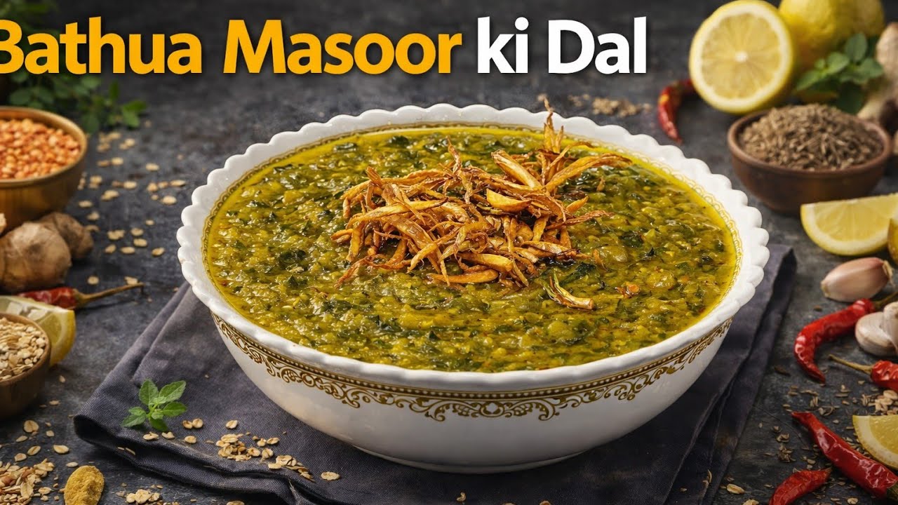 Masoor Bathua Dal recipe || स्वास्थवर्धक स्वादिष्ट बथुआ मसूर दाल #bathuadal #masoordalrecipe #food