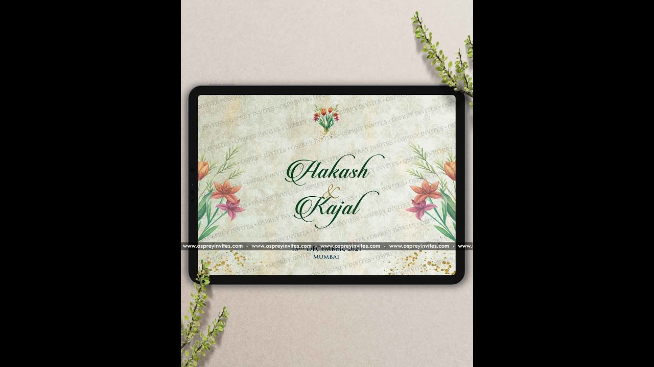 Tulip Bouquets (Video) | Osprey Invites | Digital wedding engagement trending invitation
