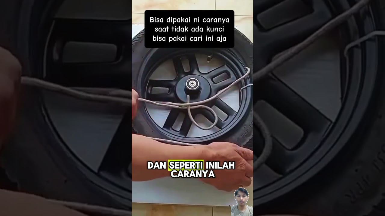 Cara pasang Ban Motor menggunakan Tali