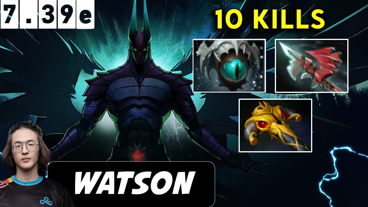 Watson Terrorblade Safelane 10 kills - Dota 2 Patch 7.39e Pro player Gameplay