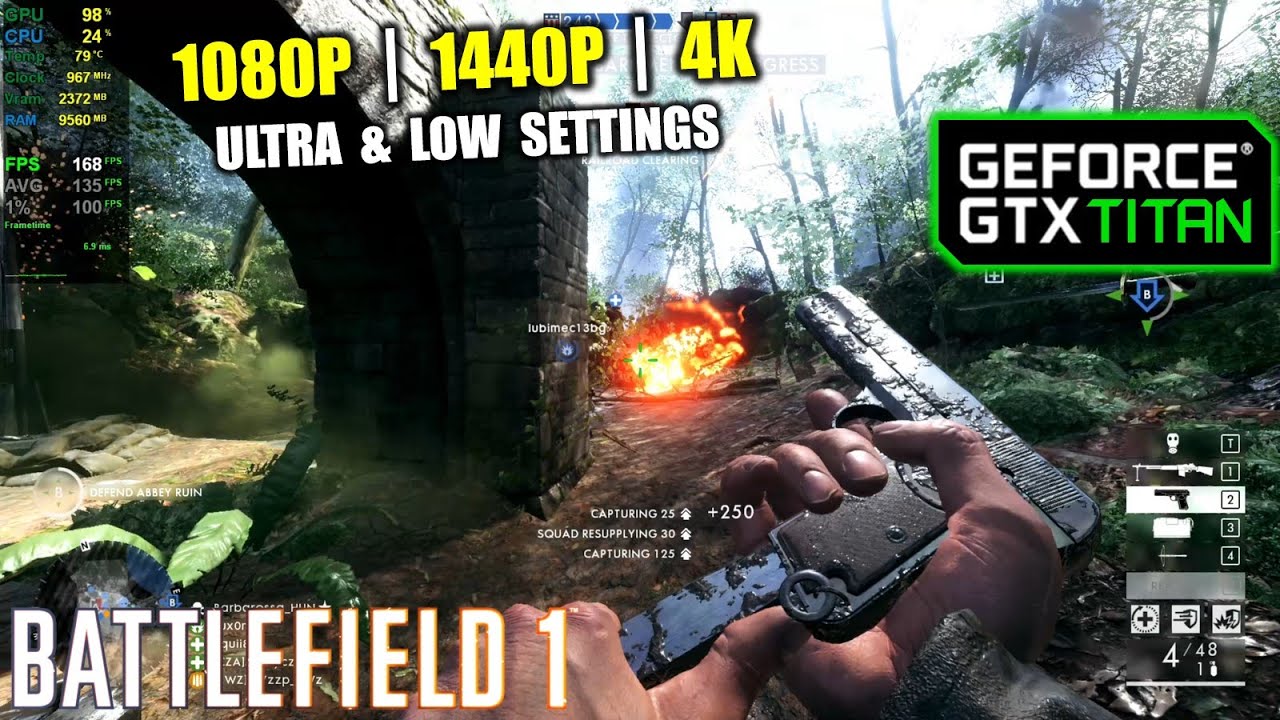 GTX TITAN | Battlefield 1 - 1080p | 1440p | 4K