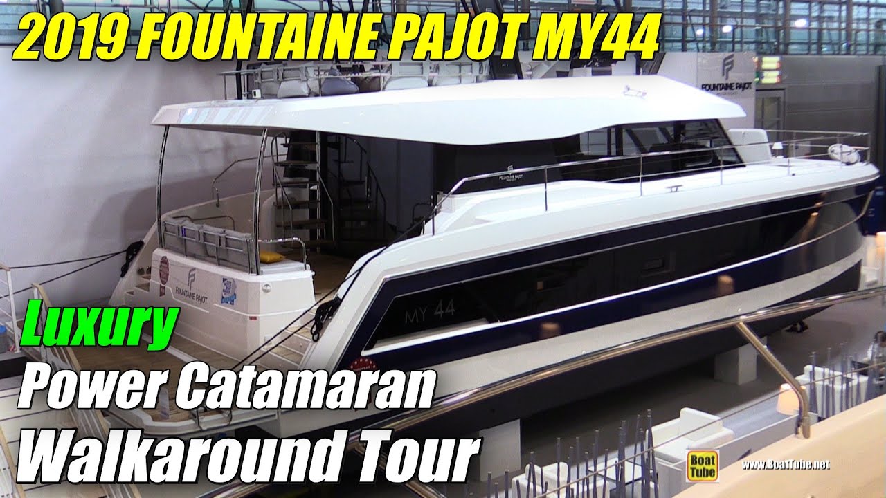 2018 Fountaine Pajot MY 44 Power Catamaran - Walkaround - 2018 Boot Dusseldorf Boat Show