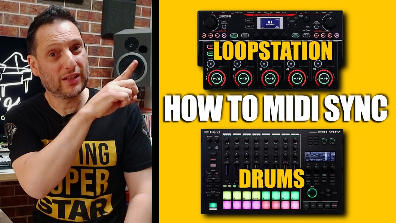 Connecting the Loopstation RC-505 to a Drum Machine (MC 707) via MIDI clock #mc707 #rc505 #rc505mk2