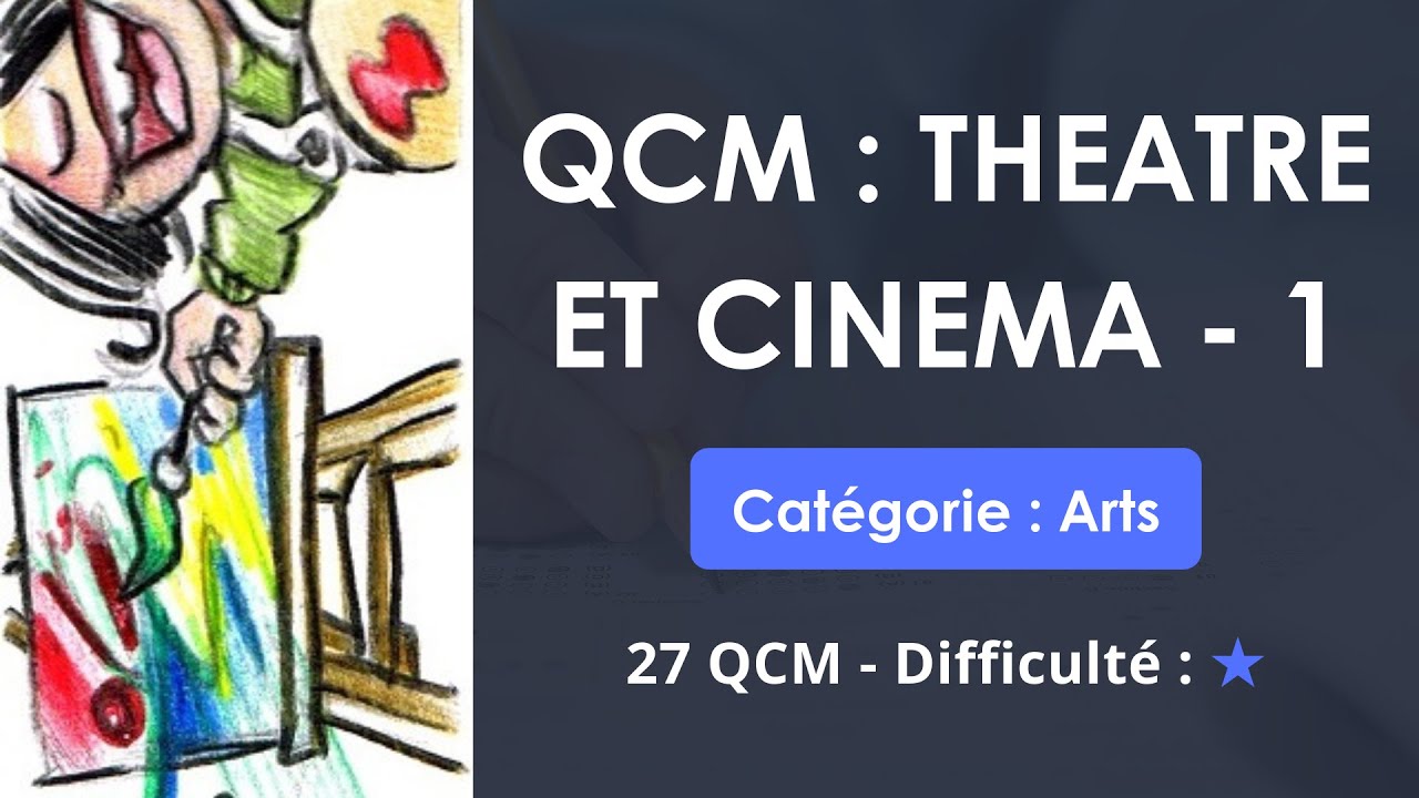 QCM: THEATRE ET CINEMA - 1 (27 QUIZ - Niveau facile / intermédiaire)