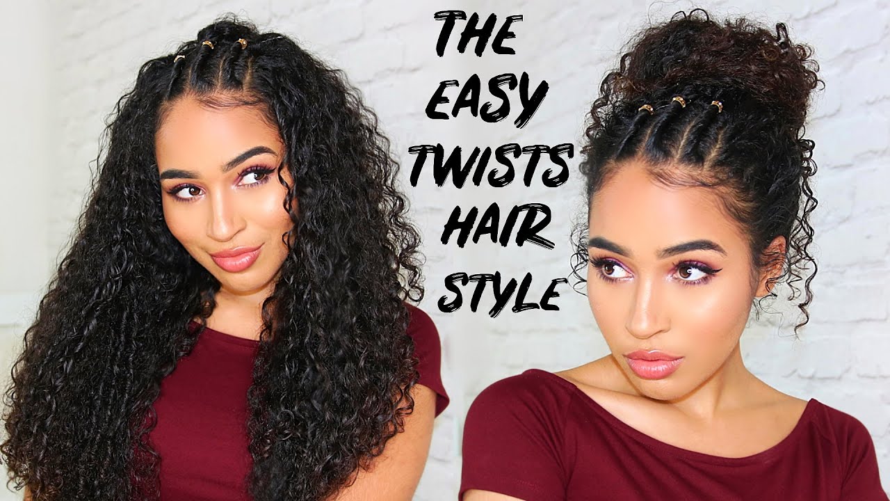 EASY 90/00s TWISTS HAIRSTYLE FOR CURLY HAIR - Lana Summer