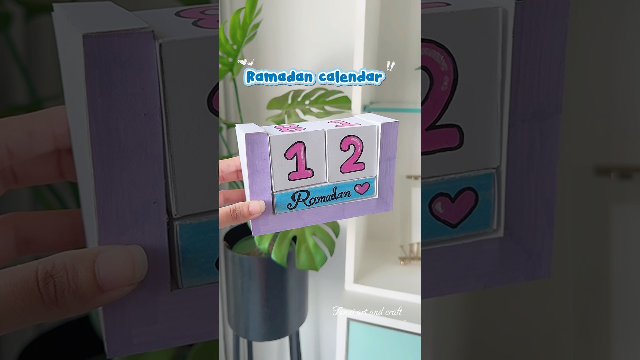 Ramadan calendar 📅 ￼🕋🌙 #shorts #craft #tonniartandcraft #love #diy