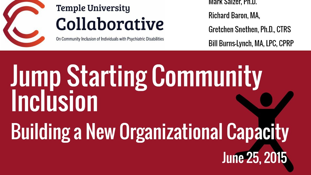 Jump Starting Community Inclusion Webinar