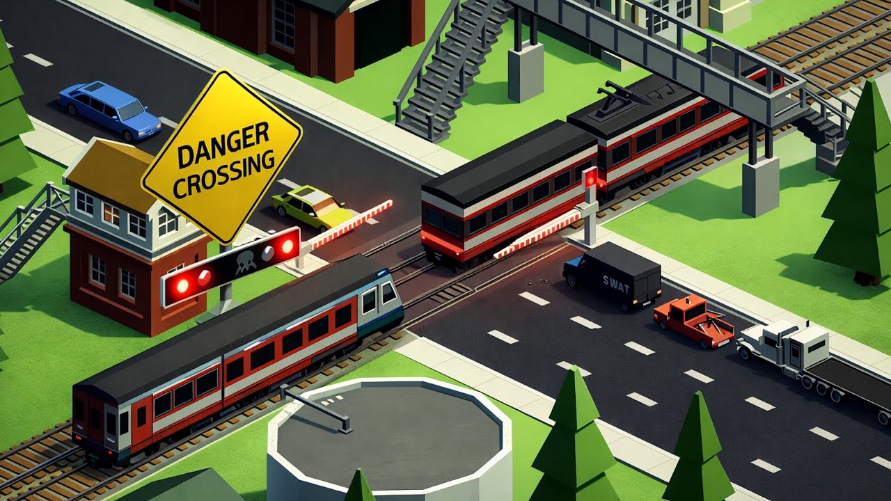 Railroad Crossing 😨 One Wrong Move = Game Over | Gameplay #126