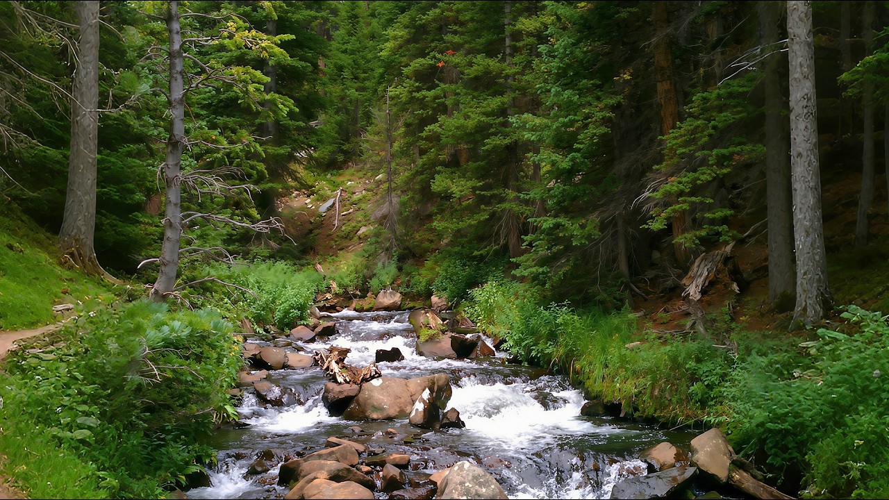 Calming Forest Ambience | Peaceful River Flow Sounds | Sleep Better, Relax Your Mind
