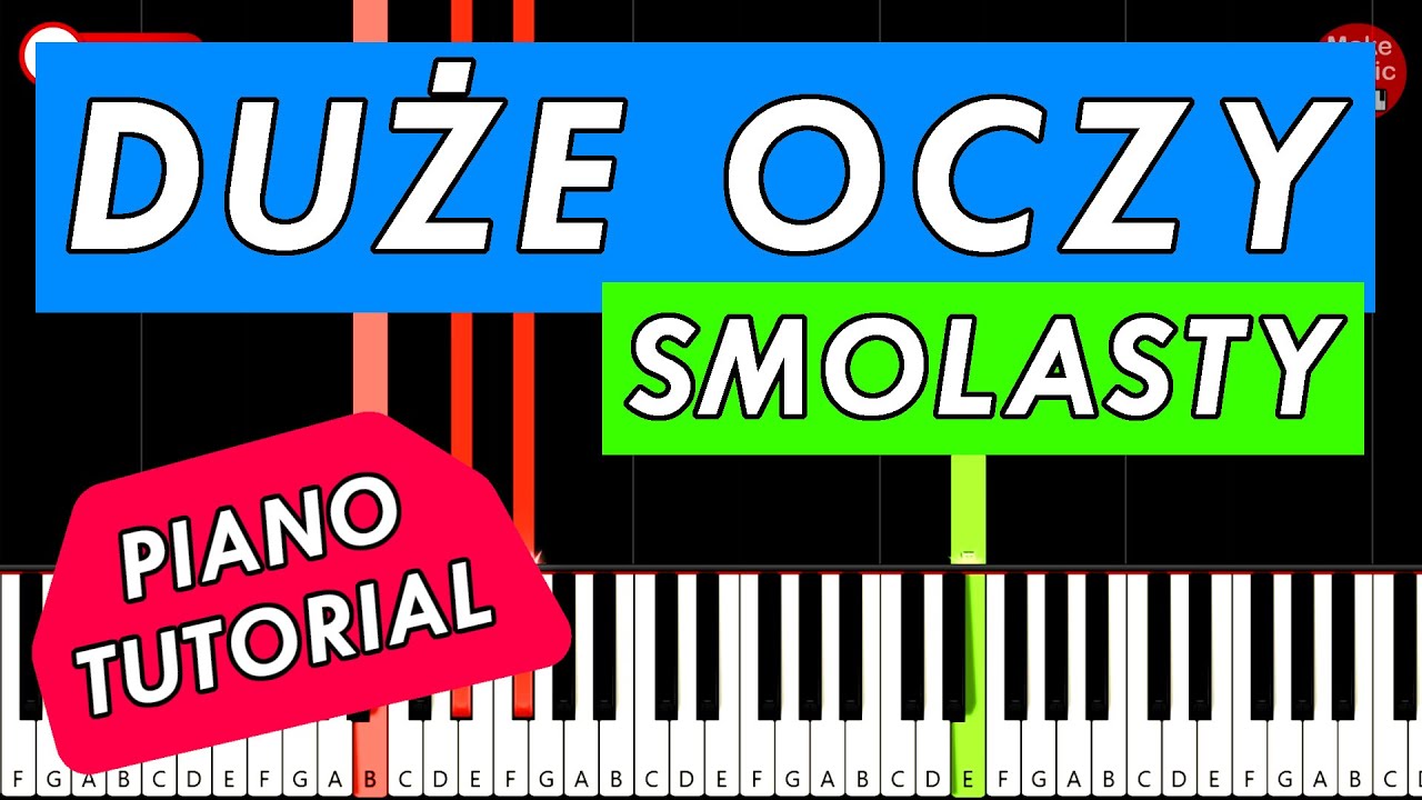 🎹 SMOLASTY - DUŻE OCZY (Piano Tutorial Cover)