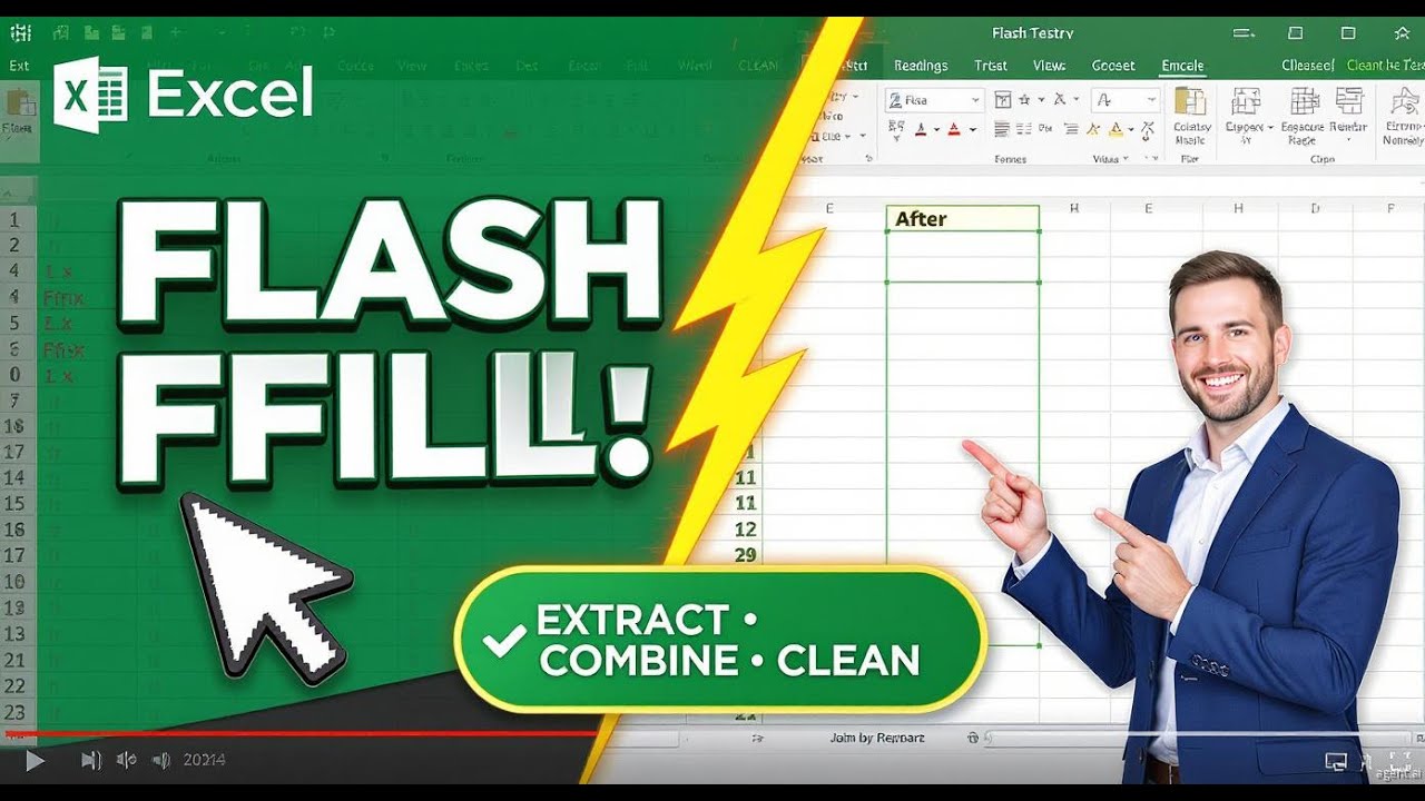 Flash Fill in Excel | Automatically Extract, Combine & Clean Data