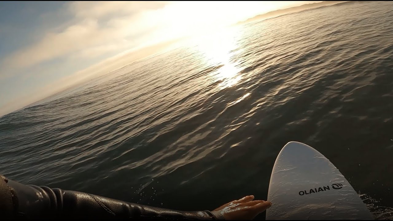 Grosse session de surf &agrave; la torche au lever du soleil