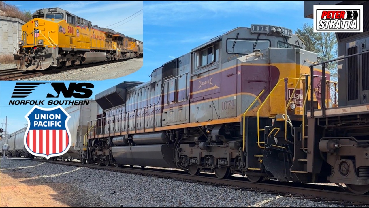 Union Pacific Power and Norfolk Southern 1074 in Winston-Salem - 3/14/26