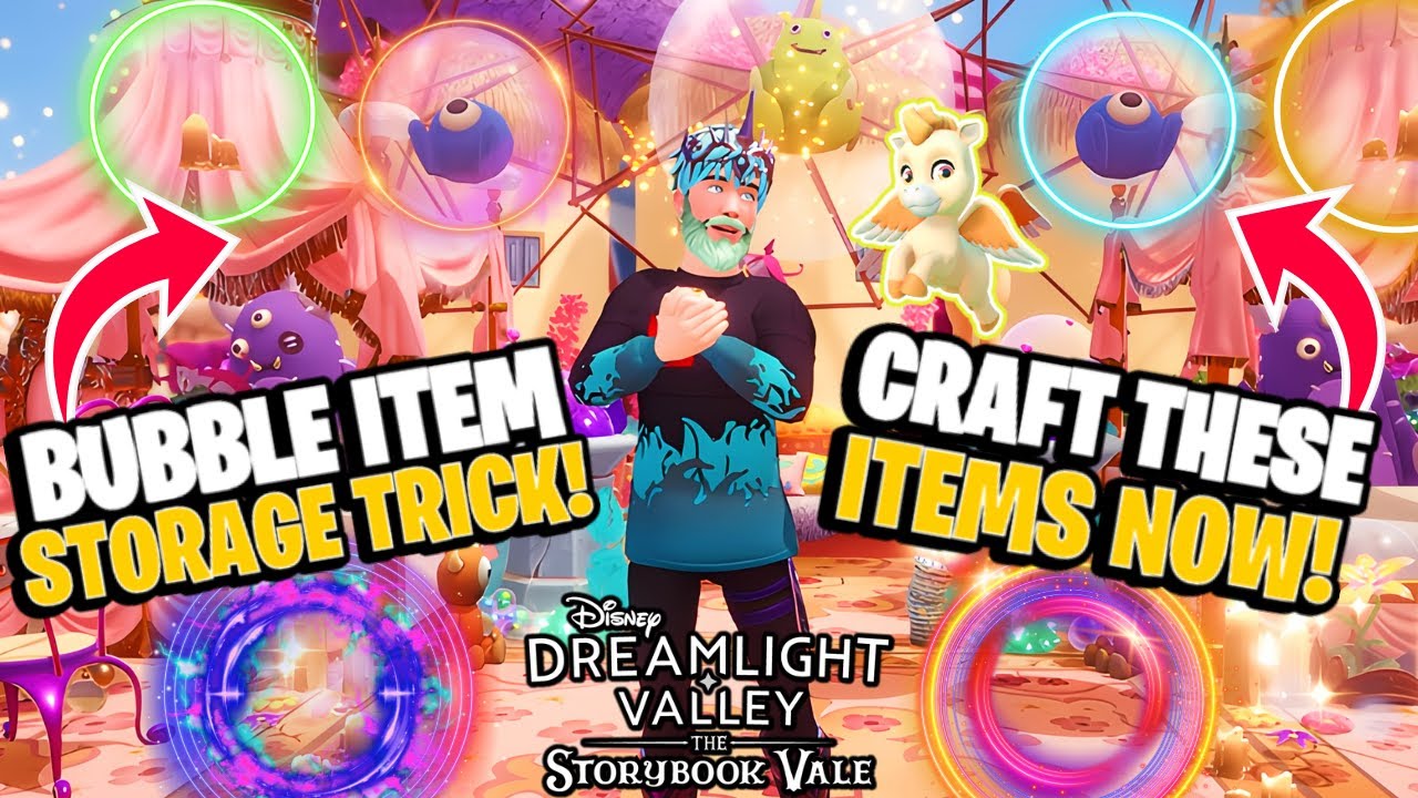 This NEW Item Changed EVERYTHING! [ Bubble Storage Hack & MORE] | Dreamlight Valley: Storybook Vale