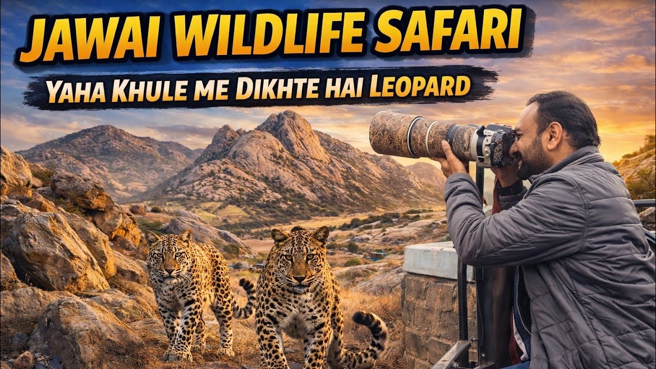 Jawai Wildlife Safari || जवाई वाइल्डलाइफ सफारी || Yaha Khule me Dikhate hai Tenduen.....