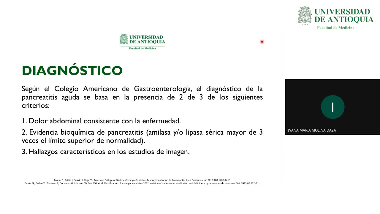 Pancreatitis: ¿Cómo hacer la clasificación de la gravedad? - Dra. Ivana Molina