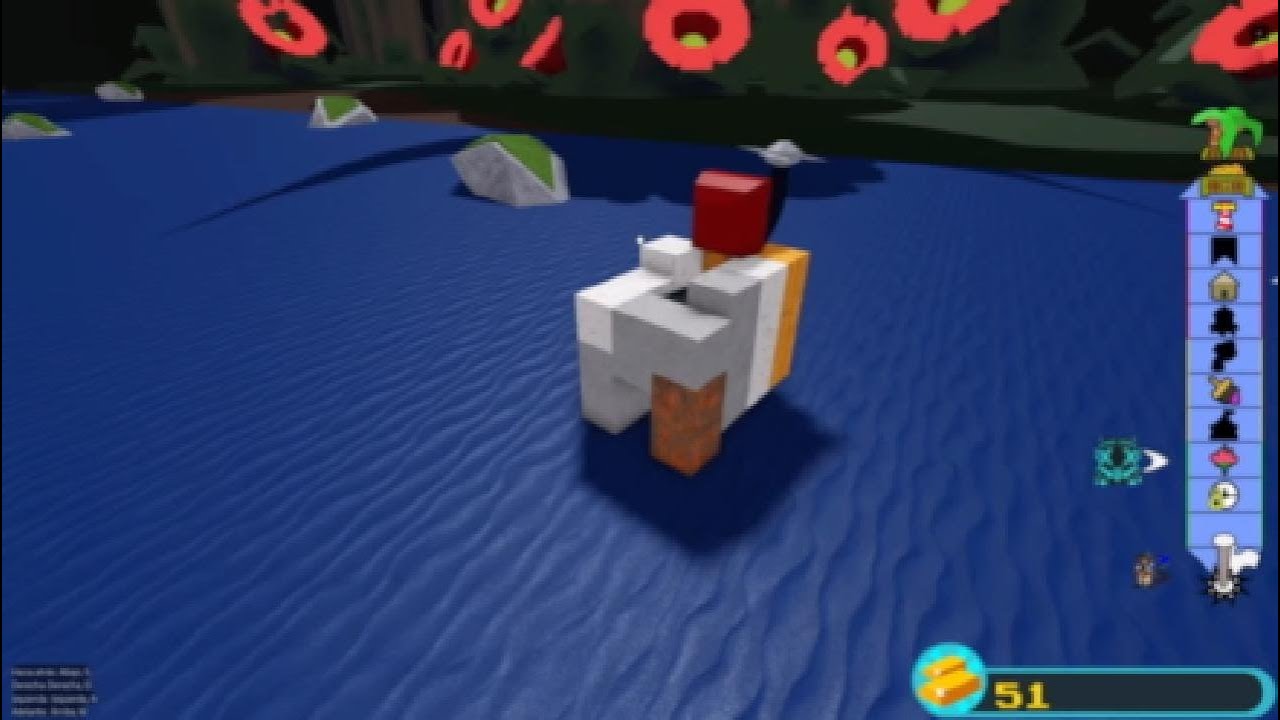 Jugando construye un barco para llegar al final