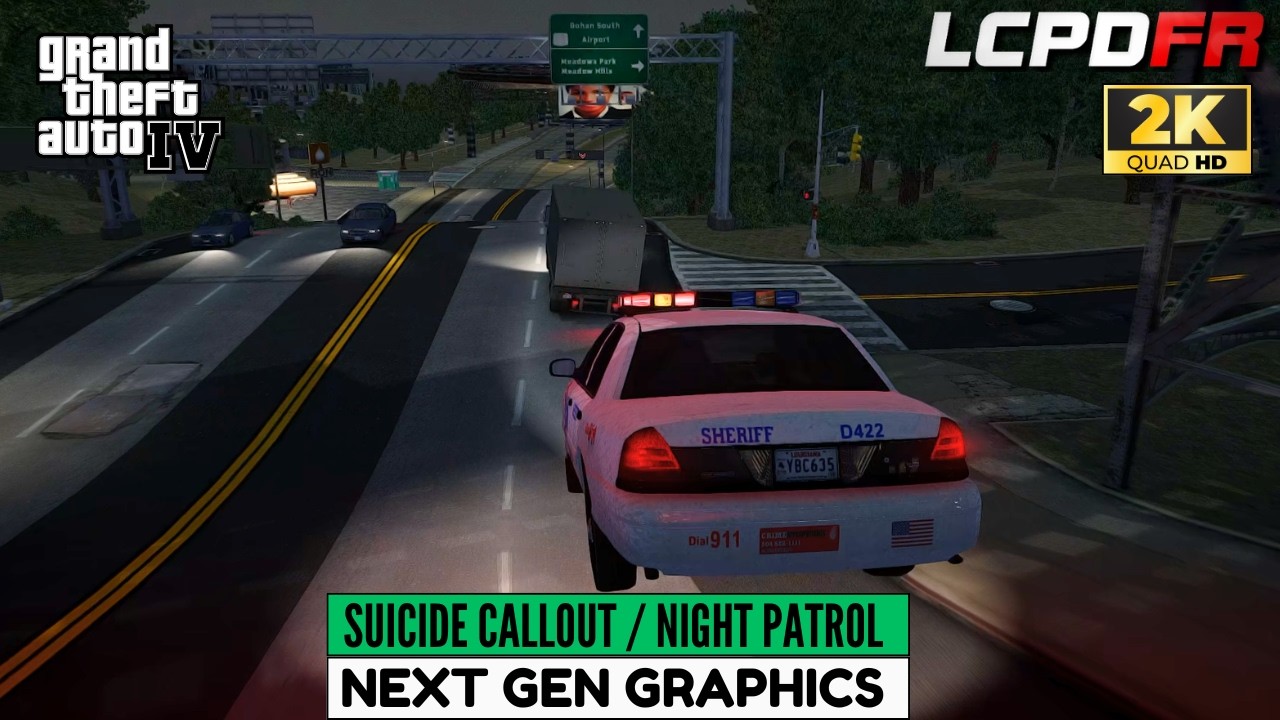 GTA 4 LCPDFR - SUICIDE JUMPER / NIGHT PATROL ULTRA GRAPHICS 60+ FPS