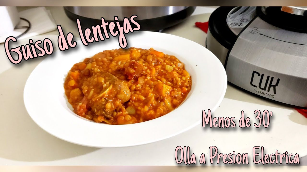 Guiso de lentejas en menos de 30 minutos Receta Facil y Rapida en olla a presion