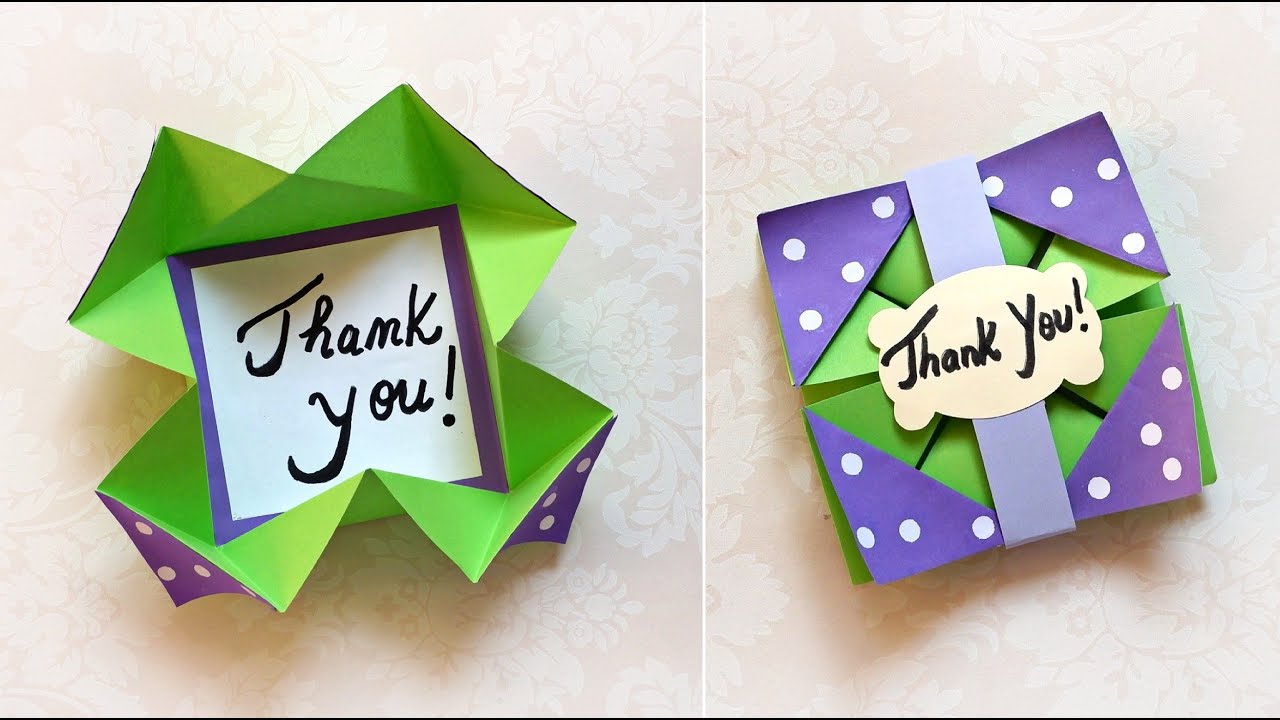 Origami Thank You Card | DIY Thanksgiving Cards