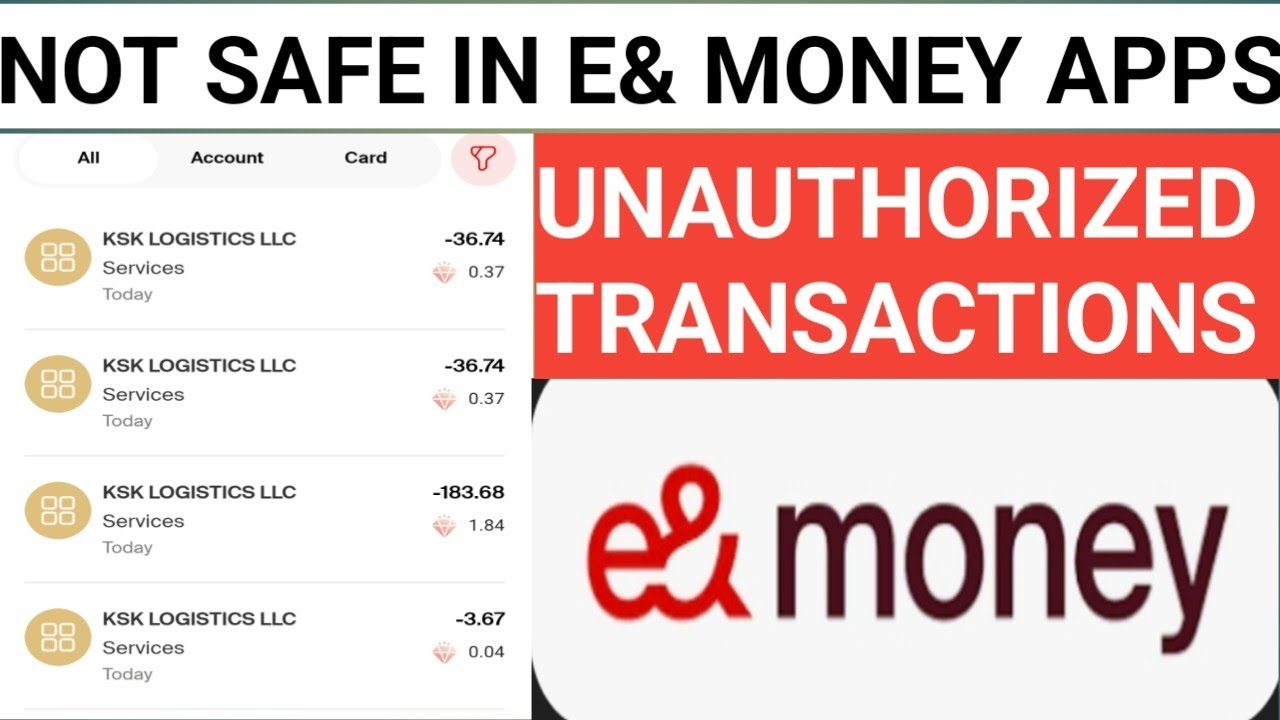 E & money Unauthorized transaction this app is not safe to user base on my experience Choyskie tv