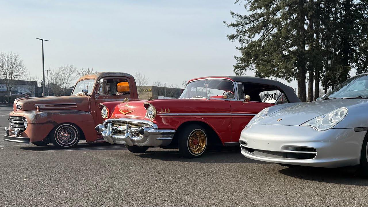 Orchards Cars & Coffee - Every Sunday #57Chevy  #fordfseries #porsche996 #carculture 