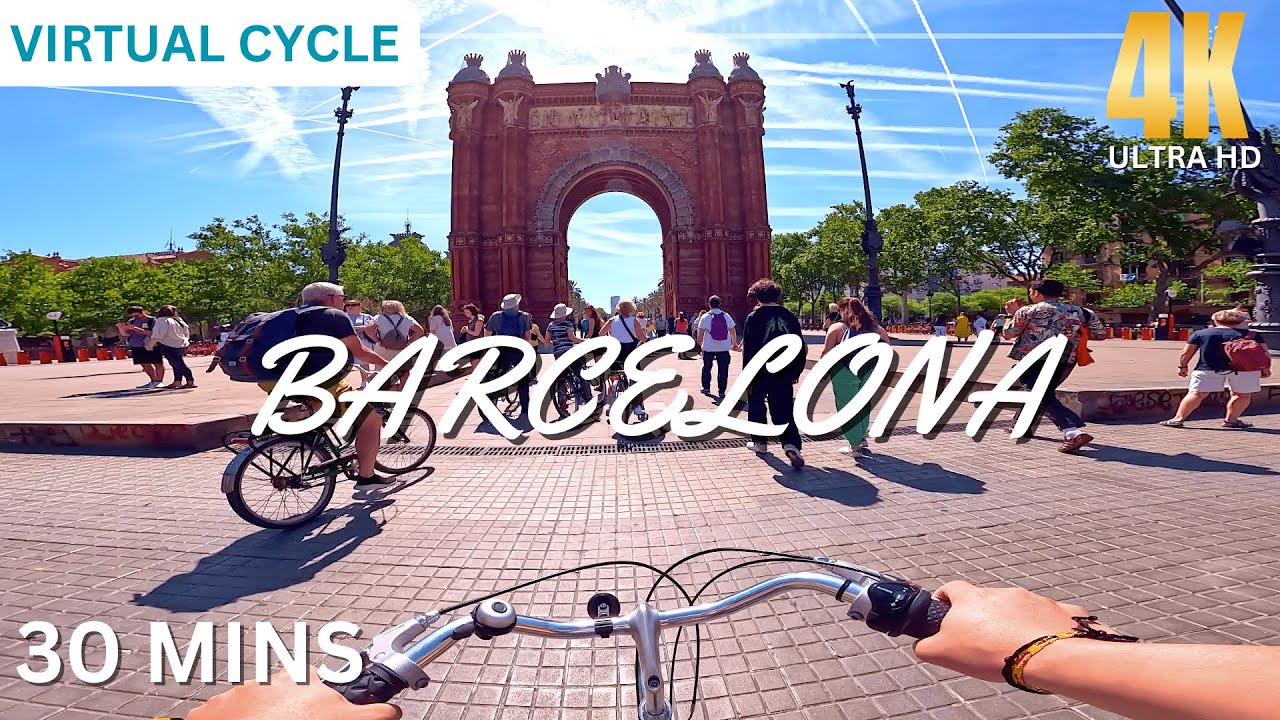 BARCELONA • Virtual Cycling Workout 4K 30 Minutes