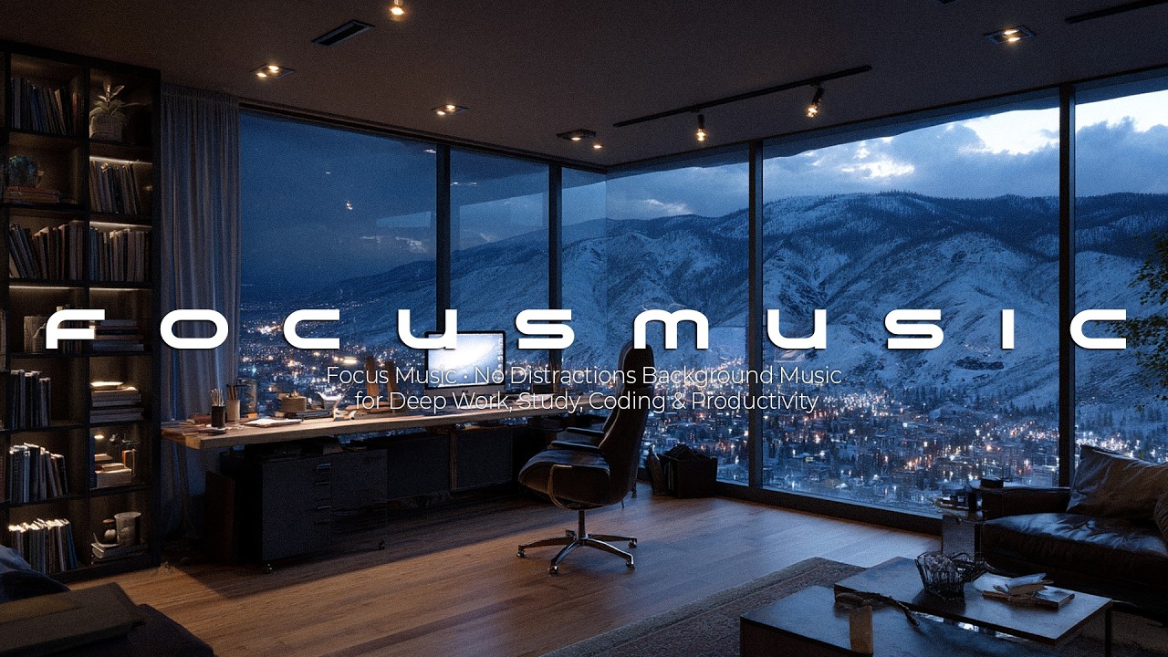 Focus Music • No Distractions Background Music for Deep Work, Study, Coding & Productivity