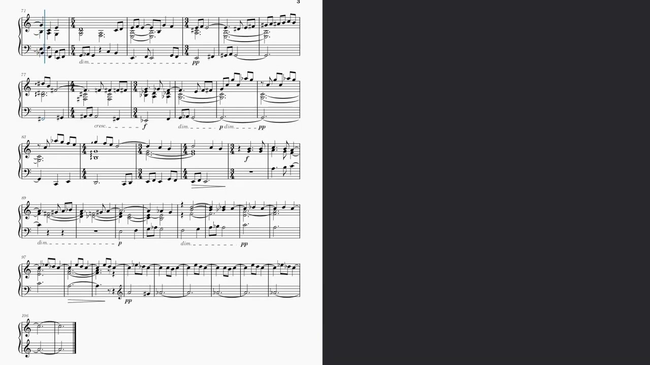 Shostakovich String Quartet 10 Movement 3 for Solo Piano (Arranged by A. Weiland)