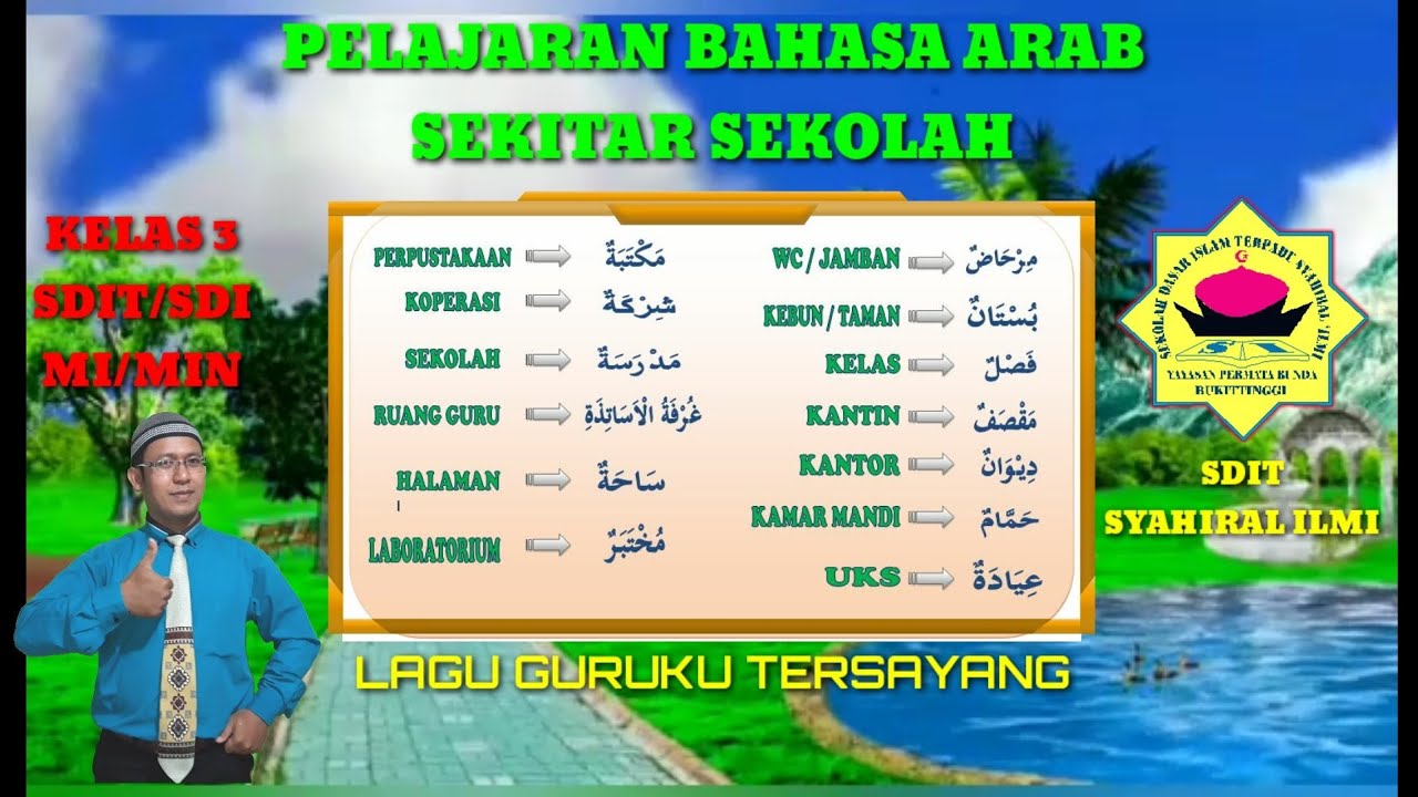 PELAJARAN BAHASA ARAB TENTANG SEKITAR SEKOLAH KELAS 3 SDIT/MI ||MATERI TENTANG HAULAL MADROSAH