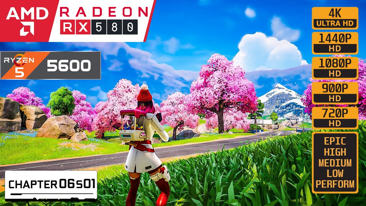 FORTNITE - RX 580 - RYZEN 5 5600