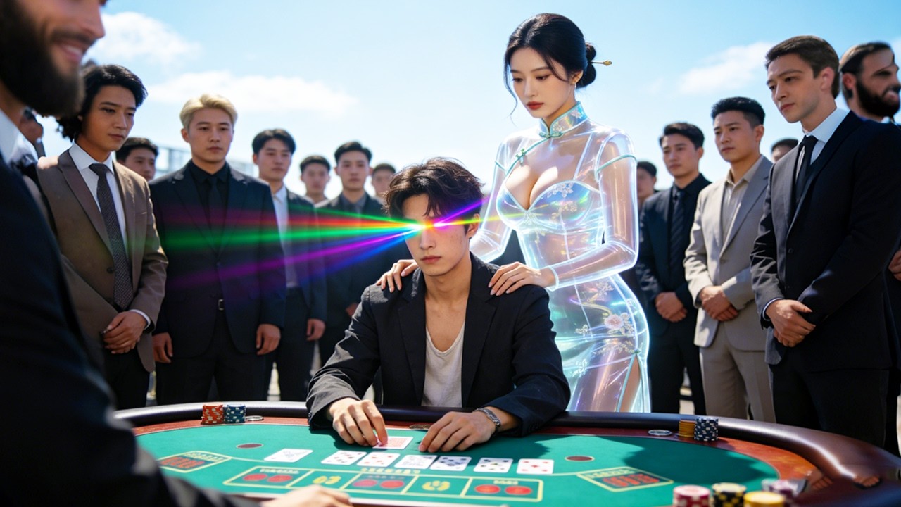 ¡Visión de rayos X! Él ve diosas que otros no pueden. Domina el casino y gana billones al instante!