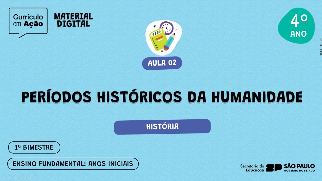 AULA 02 DE HISTÓRIA l 1° BIM l LIVRO DO ESTUDANTE l  4° ANO l PERÍODOS HISTÓRICOS DA HUMANIDADE