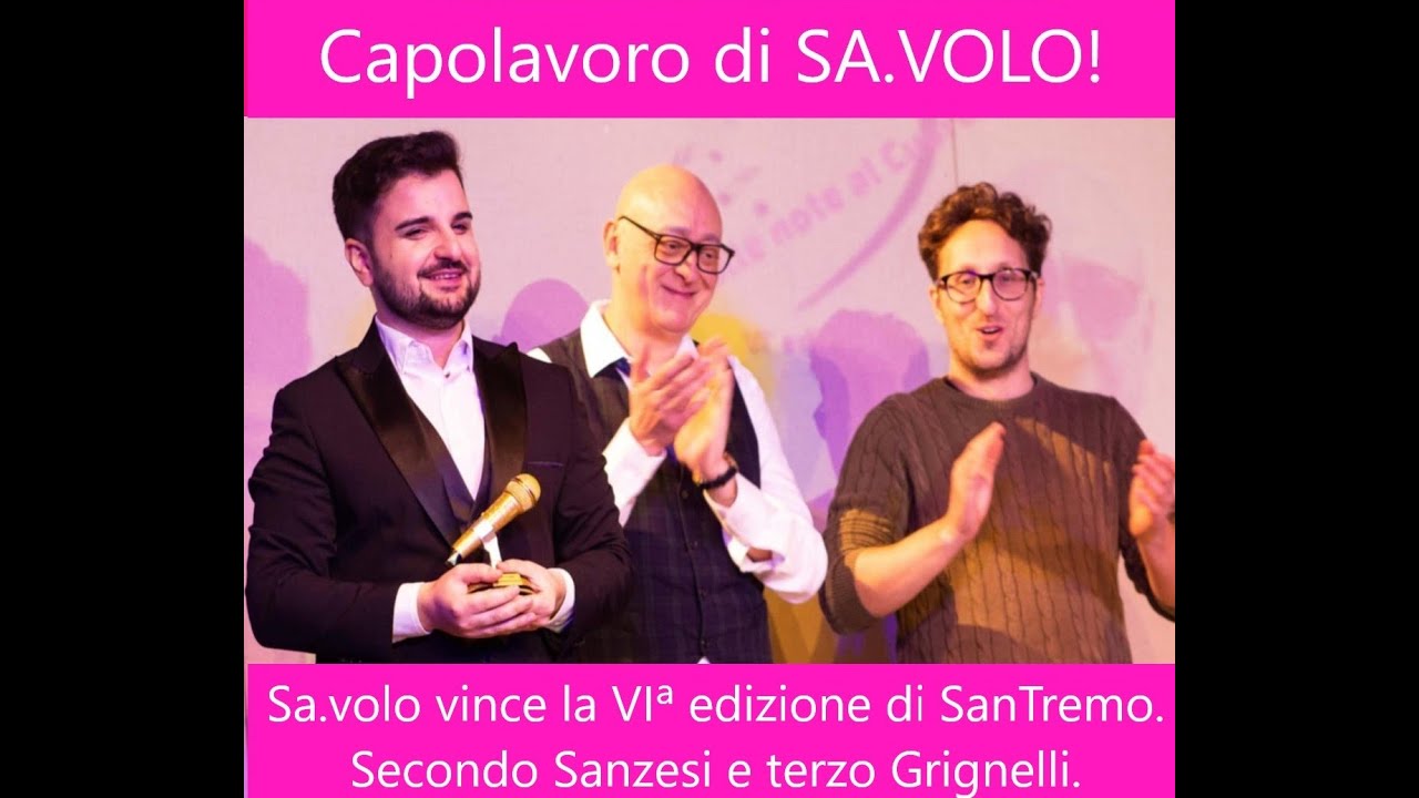 SANTREMO 2024 SAVOLO vince la VIª edizione con Capolavoro de Il Volo. Saverio Verace performance.