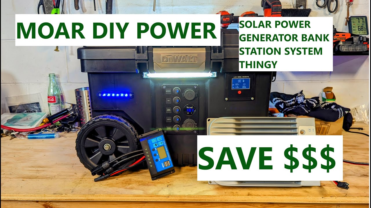 DIY SAVES $$$? 3000wh Solar Generator Battery Power Station Bank USB LED 12v Build on Tackle That!